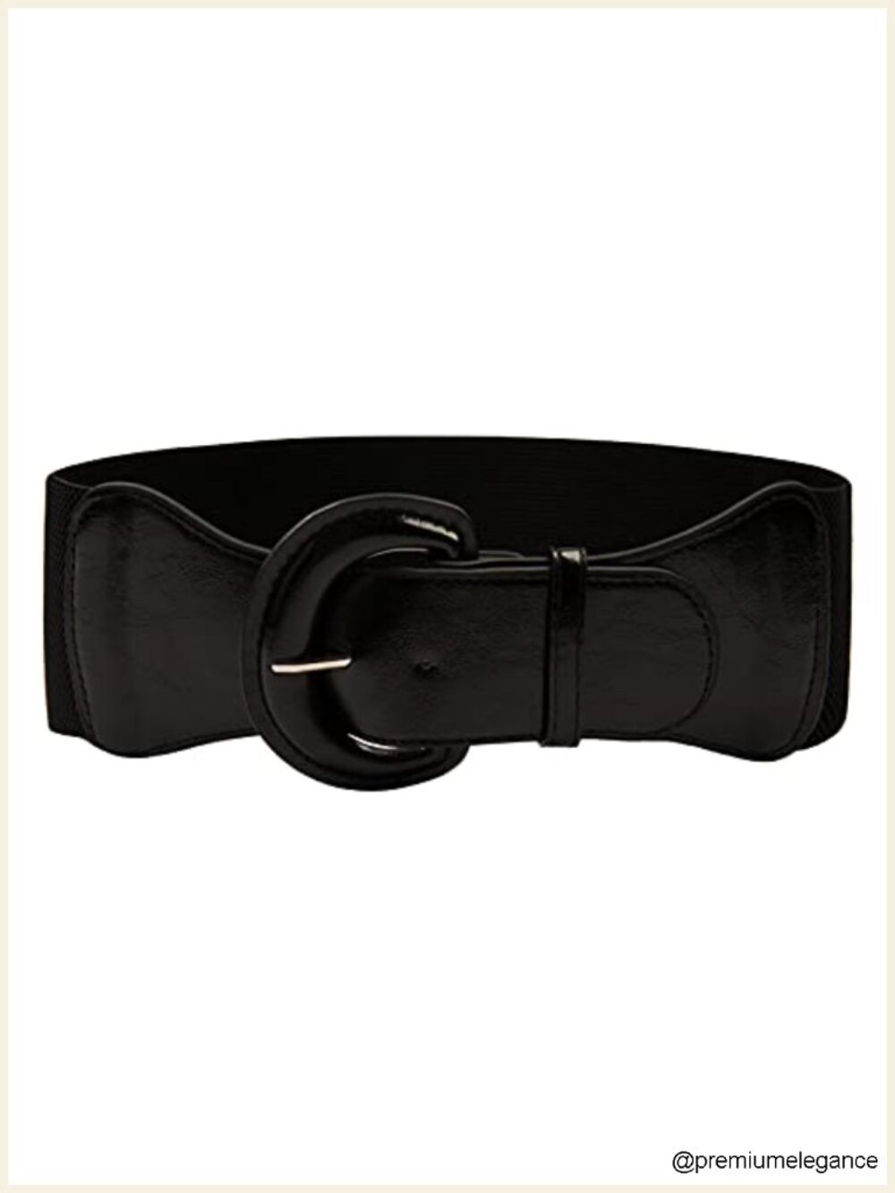 Women's 3 Inch Wide Stretchy Cinch Belt Faux Leather Hook Buckle